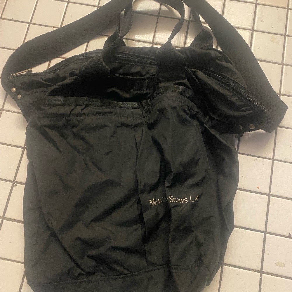 Authentic Lesportsac Black Duffel cross body Bag